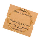 JoycuFF Faith Hope Love Bracelets Morse Code for Women Inspirational Birthday Mother's Day Christmas Gifts for Best Friend Mom S