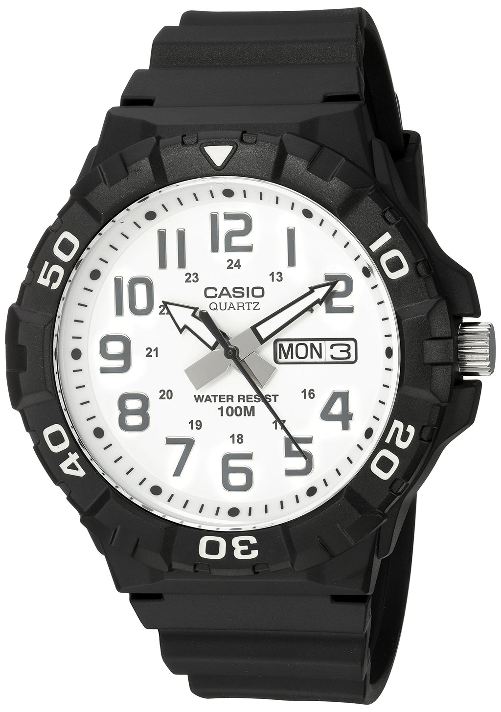 Casio Men's MRW-210H-7AVCF Diver Style Analog Display Quartz Black Watch