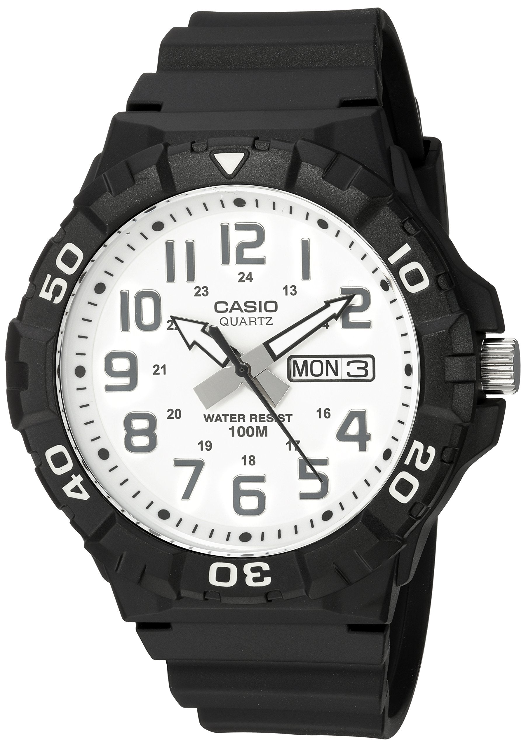 Casio Men's MRW-210H-7AVCF Diver Style Analog Display Quartz Black Watch