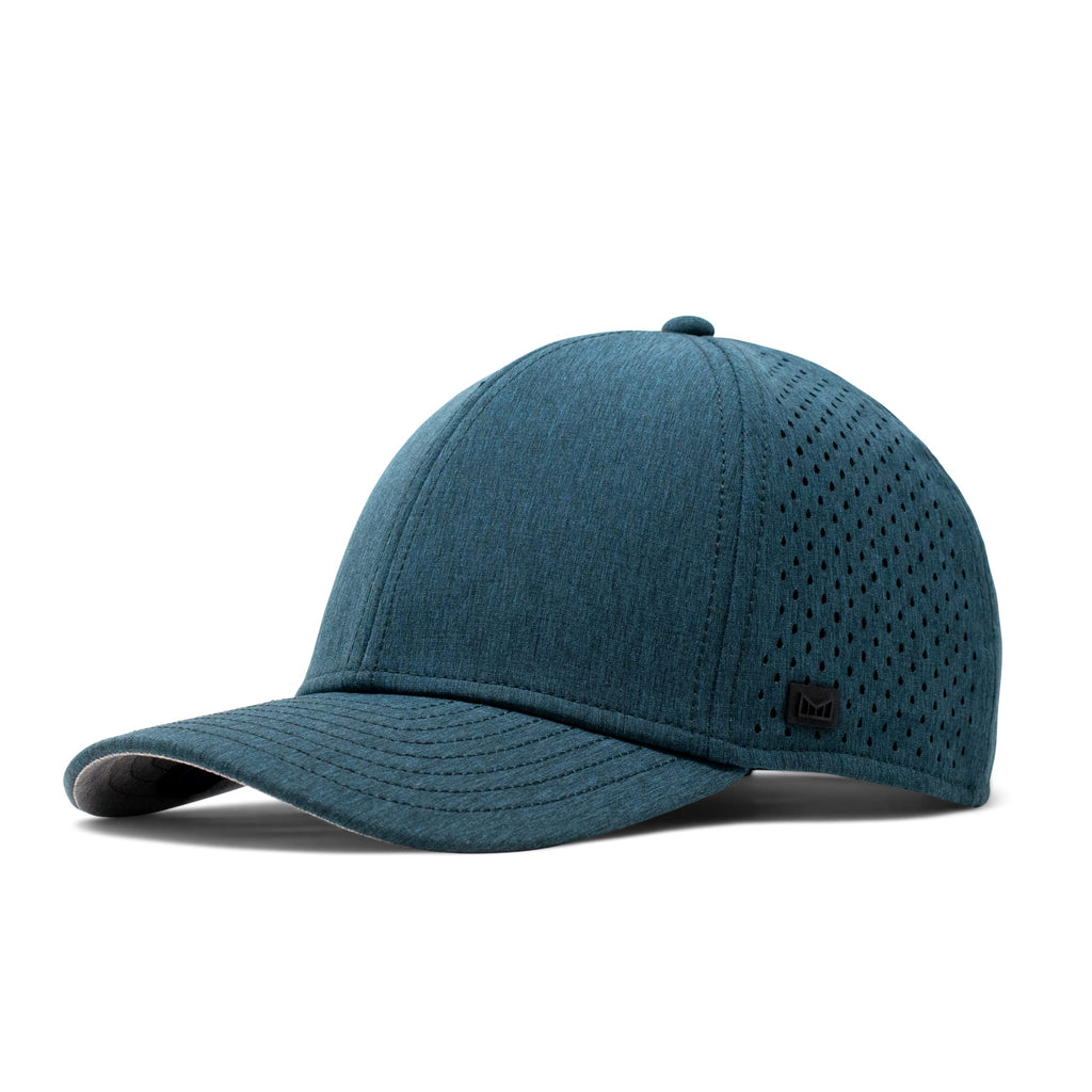 melin A-Game Hydro, Heather Ocean, Mens Performance Snapback Hats, Water-Resistant Fitted Baseball Caps for Men & Women, Golf, R