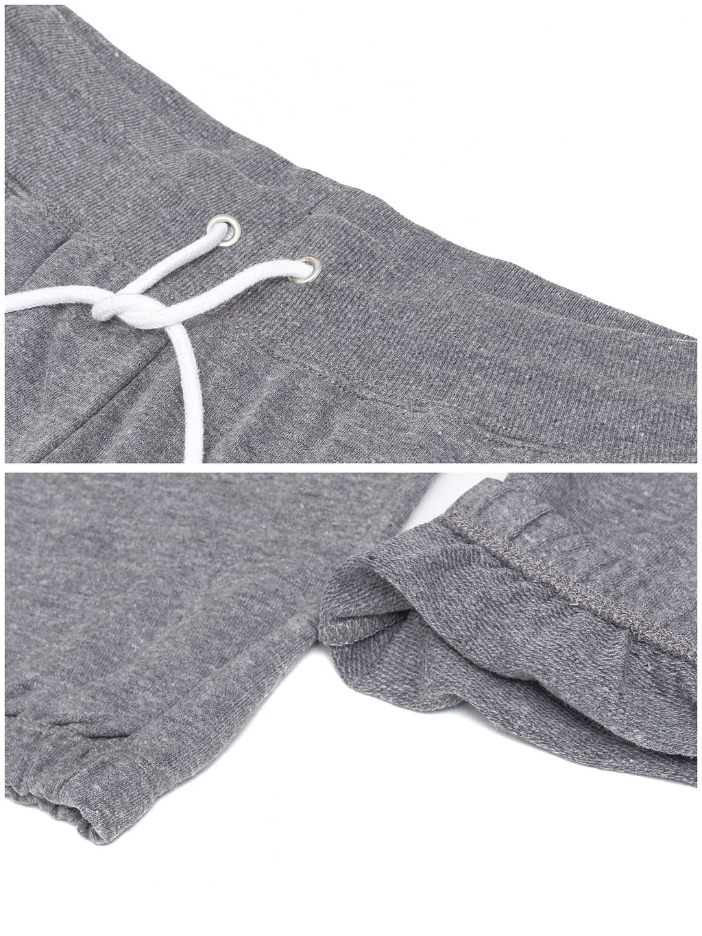 U.S. Polo Assn. Essentials Womens Sweatpants Joggers - Lounge Pants for Women (Charcoal Heather with White Print, Medium)