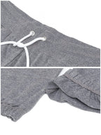U.S. Polo Assn. Essentials Womens Sweatpants Joggers - Lounge Pants for Women (Charcoal Heather with White Print, Medium)