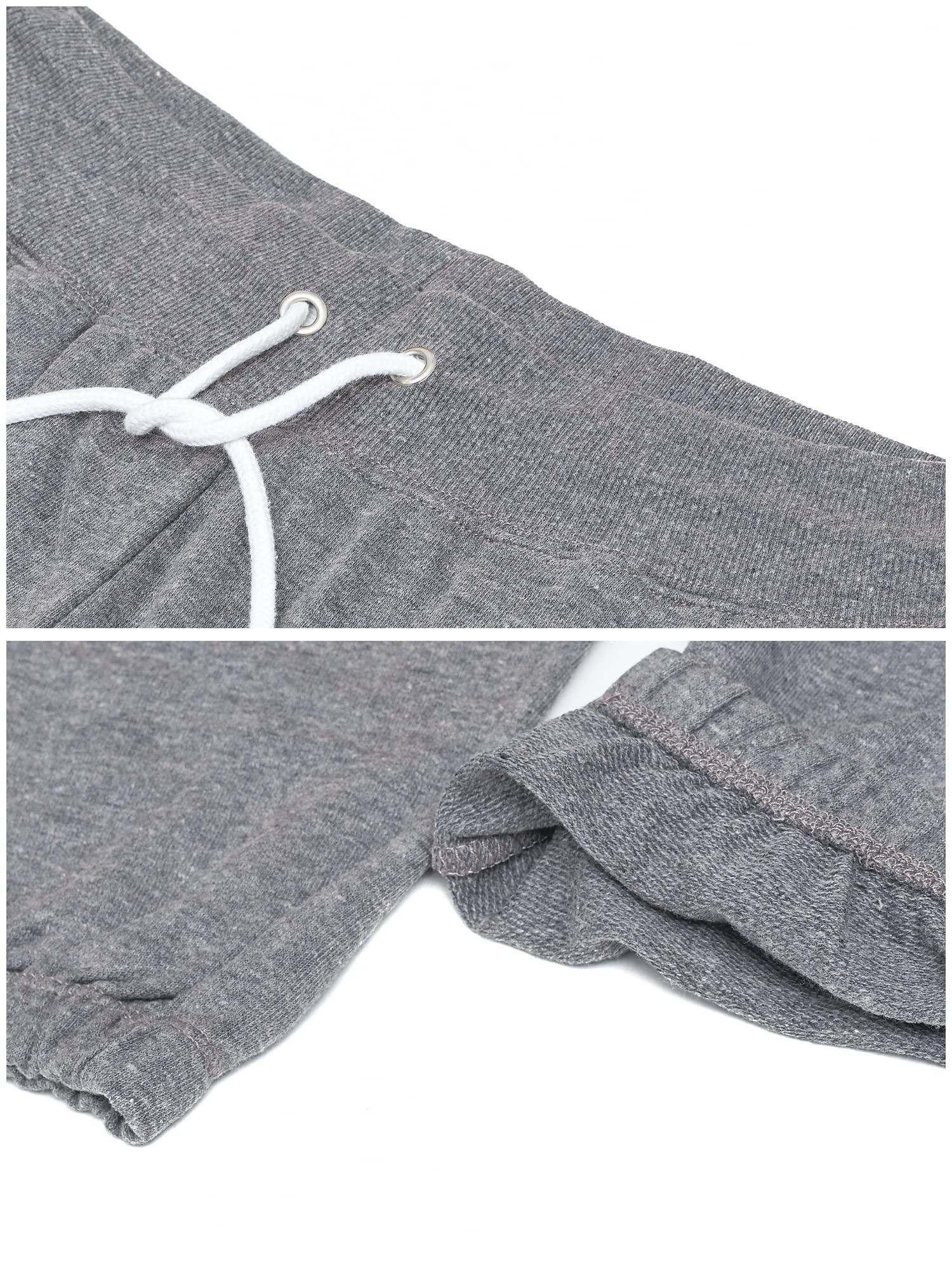 U.S. Polo Assn. Essentials Womens Sweatpants Joggers - Lounge Pants for Women (Charcoal Heather with White Print, Medium)