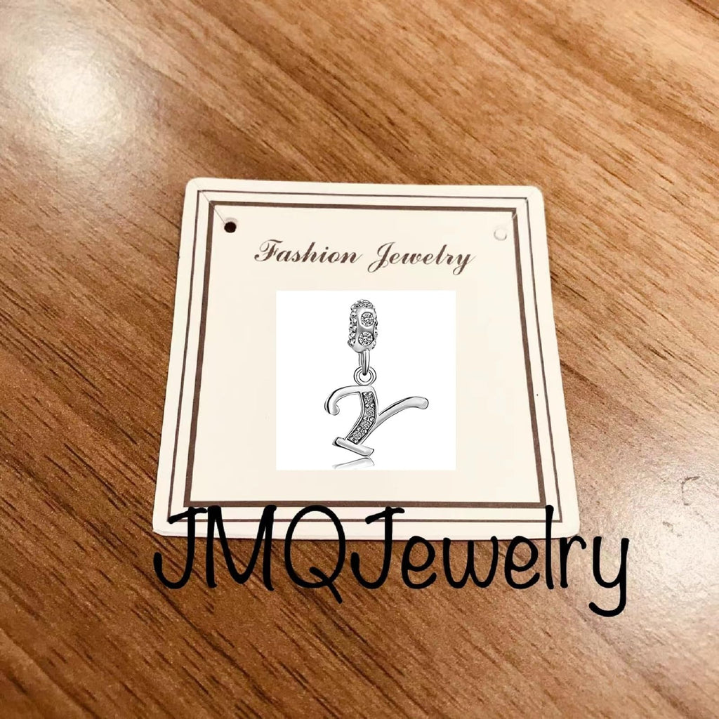 JMQJewelry Wife Love Husband Y Letter Initials Y Alphabet Birthstone Dangle Mom Sister Halloween Thanksgiving Christmas Compatib
