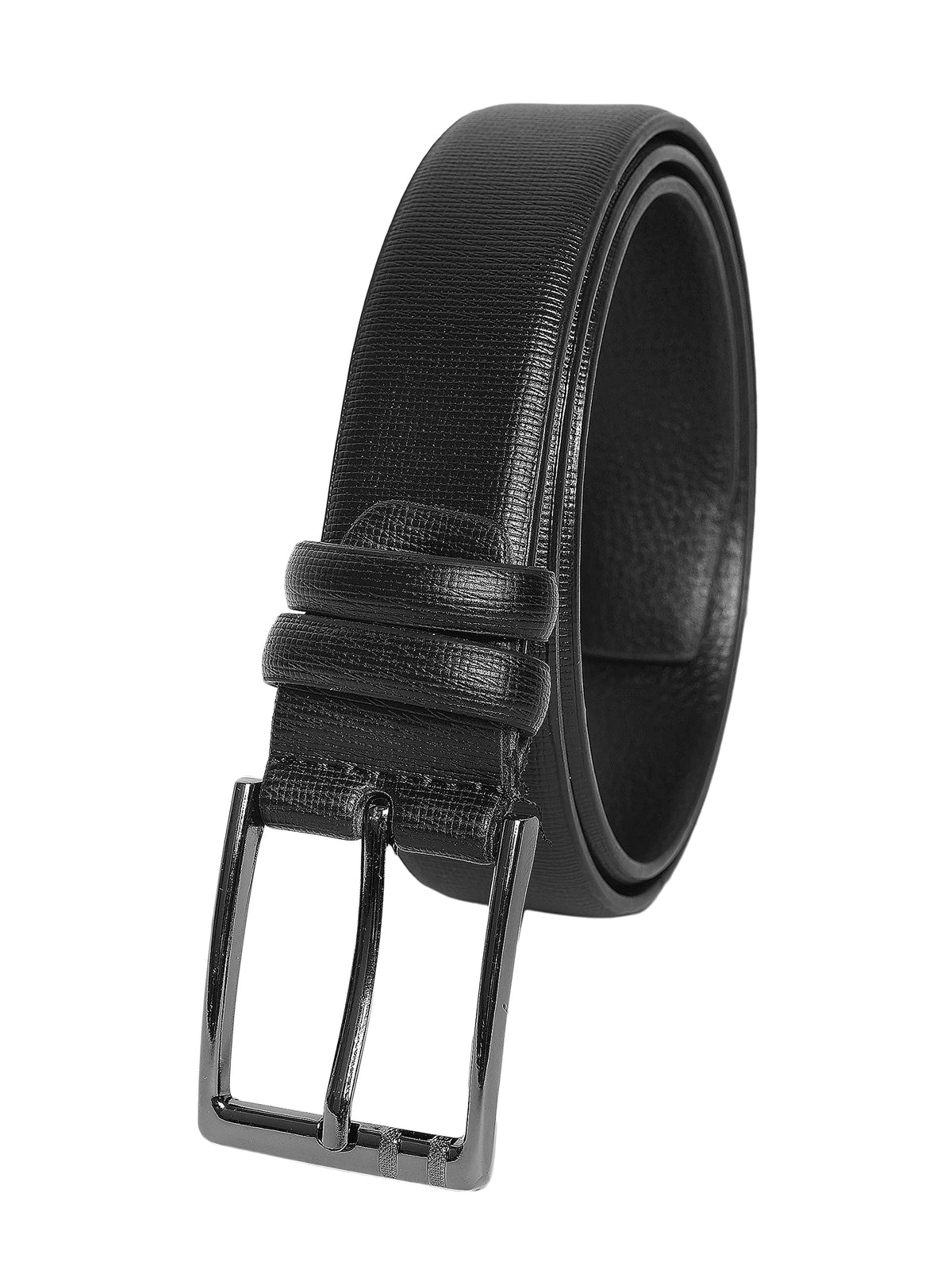Zevora Finest Grain Heavy Buckle Men Belt Leather Formal (38, Black) 38