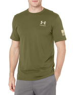 Under Armour Men's New Freedom Flag T-Shirt, Marine Od Green (390)/Desert Sand, X-Large
