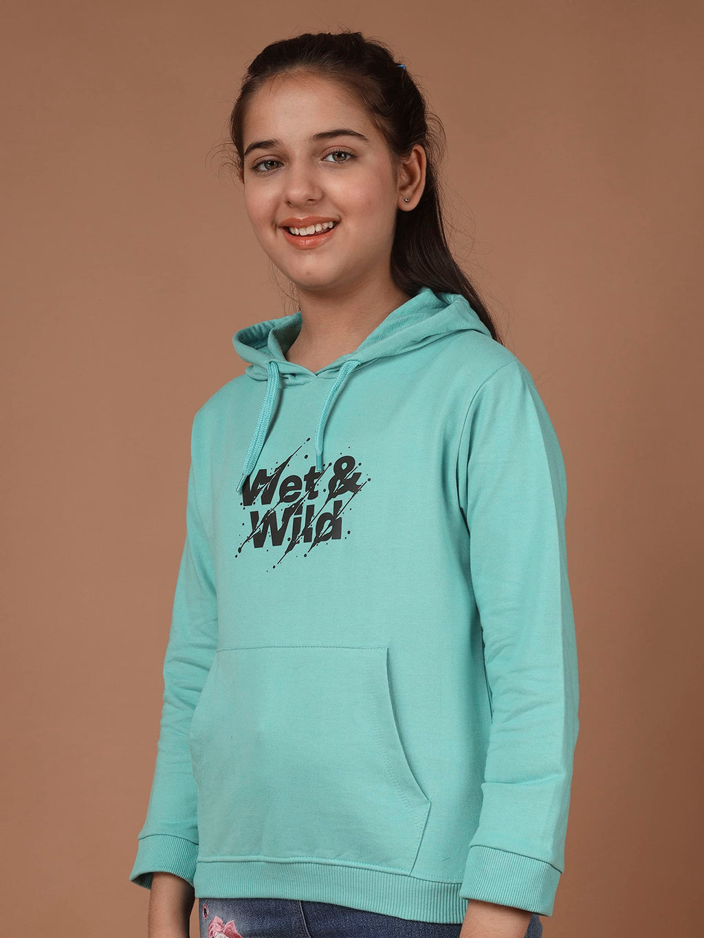 Kyda Kids Girls Cotton Hooded Neck Hoodies - Sweatshirt With Hoodies Full Sleeves Girls Winter Wear, Long Sleeve Sweatshirts For