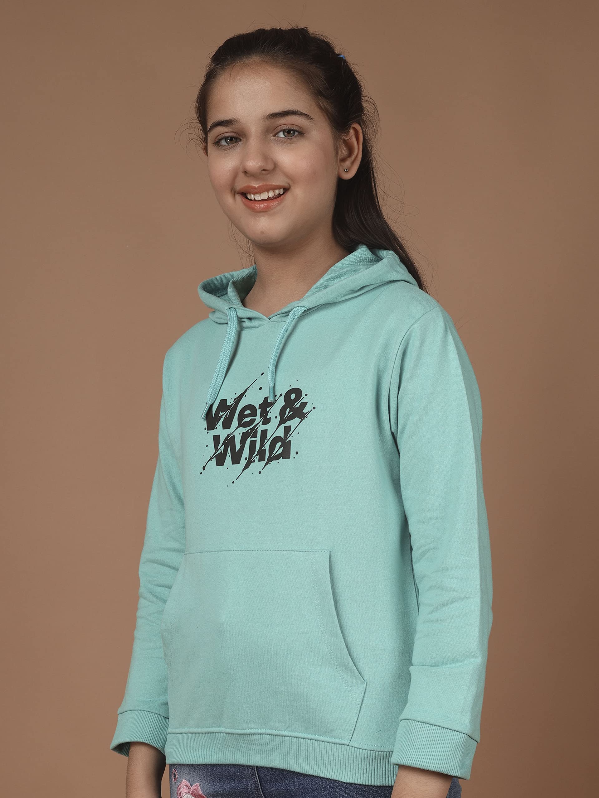 Kyda Kids Girls Cotton Hooded Neck Hoodies - Sweatshirt With Hoodies Full Sleeves Girls Winter Wear, Long Sleeve Sweatshirts For