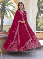 Wedani Georgette Embroidered Anarkali Gown For Women