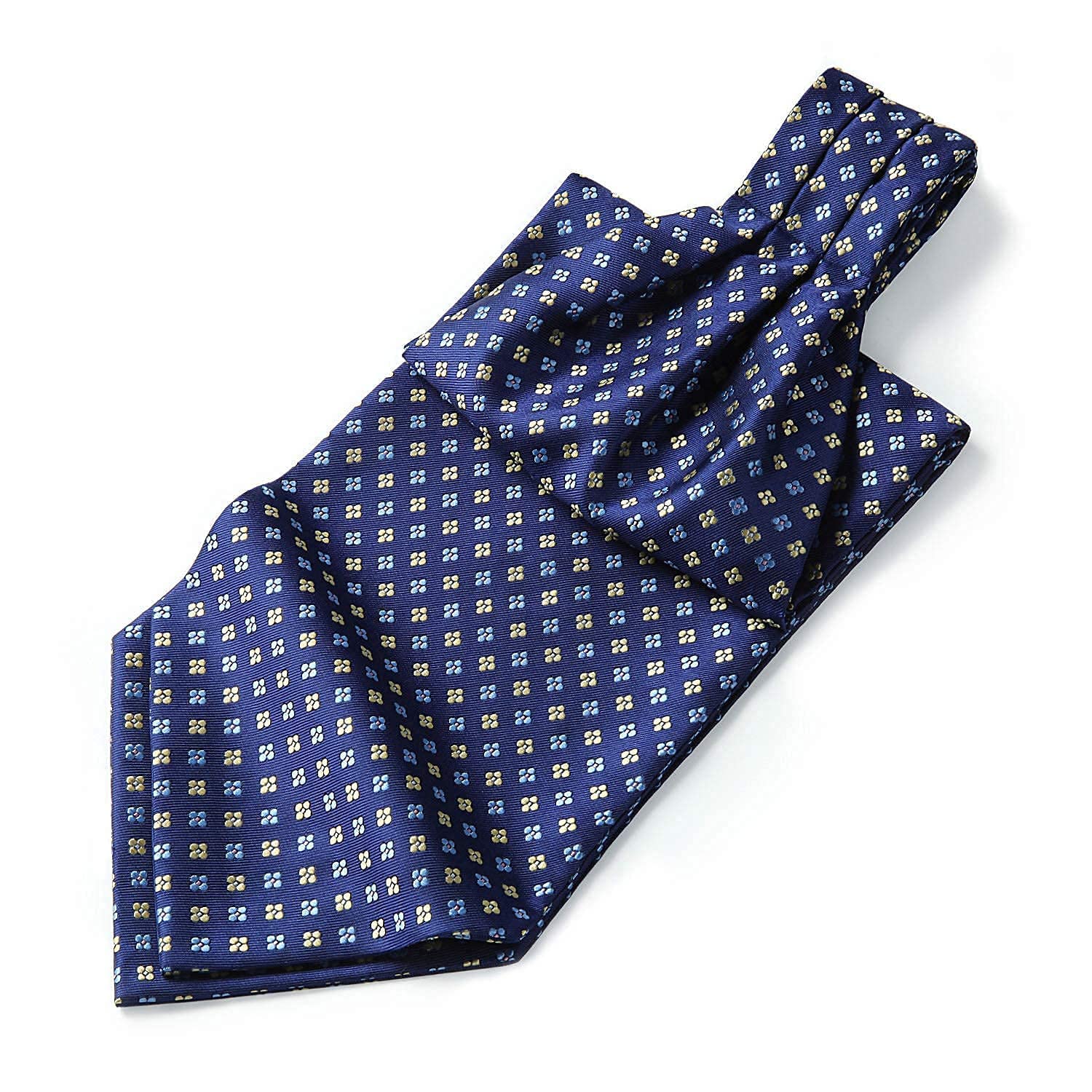 HISDERN Ascot Tie Mens Formal Cravat Ties Floral Paisley Polka Dot Jacquard Self Ascots Cravat Scarf Wedding Party