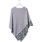 Tickled Pink Snake Skin Poncho, Gray