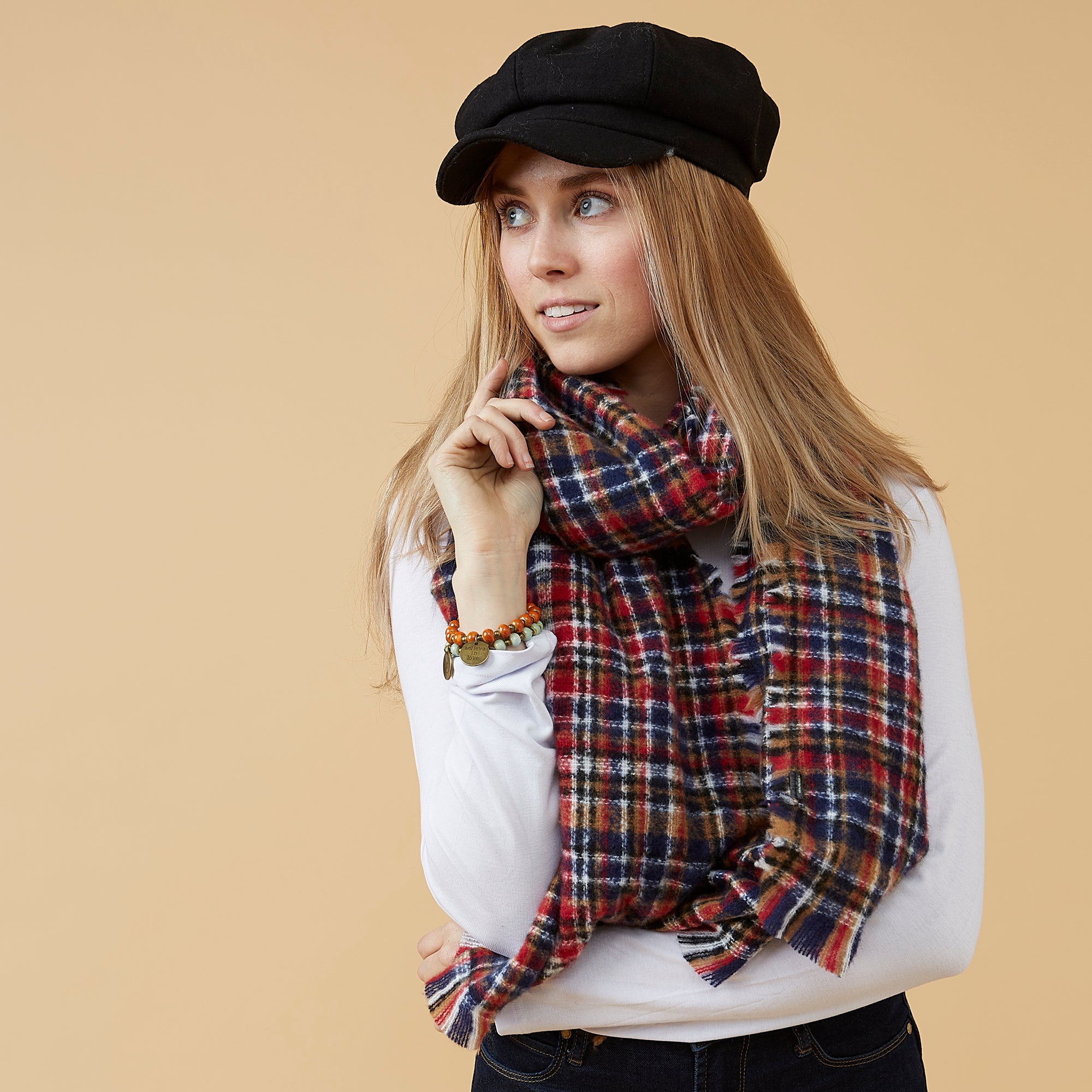 Tickled Pink Aspen Dean Plaid Scarf