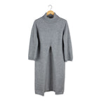 LONG COURTNEY SLIT PONCHO - GRAY