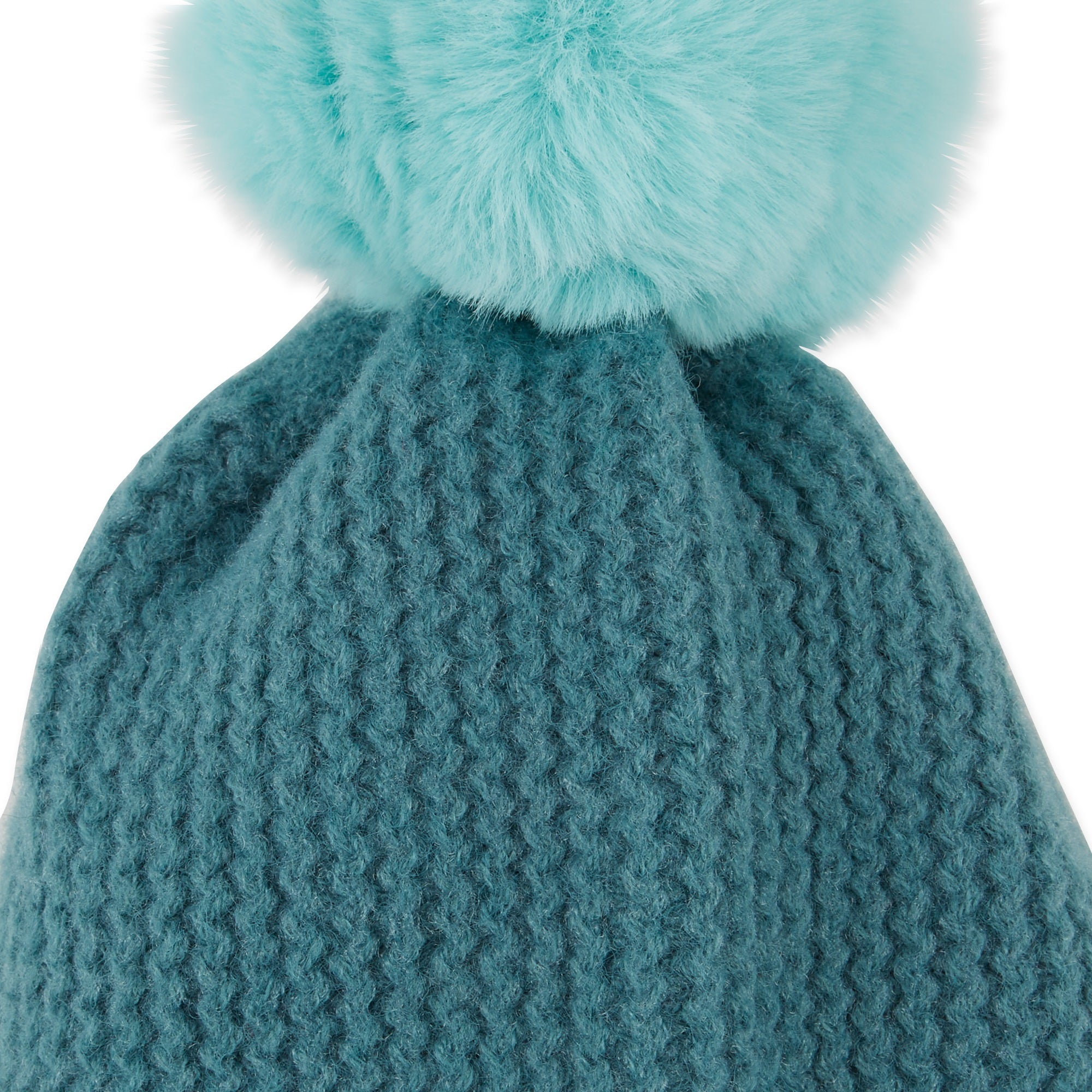 Hadley Wren Plush Knit Pom Pom Beanie, Teal