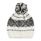 WHITE NORDIC BEANIE