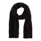 CHEVRON KNIT SCARF - BLACK