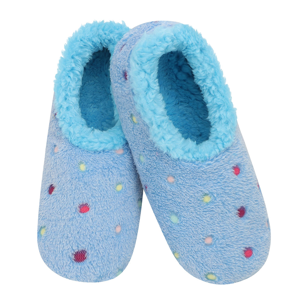 Snoozies Slippers for Women Lotsa Dots colorful cozy Sherpa Slipper Socks Womens House Slippers cozy Slippers for Women Fuzzy Sl