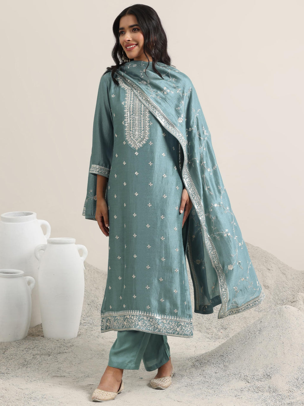 Libas WomenS Silk Blend Kurta Set (99523