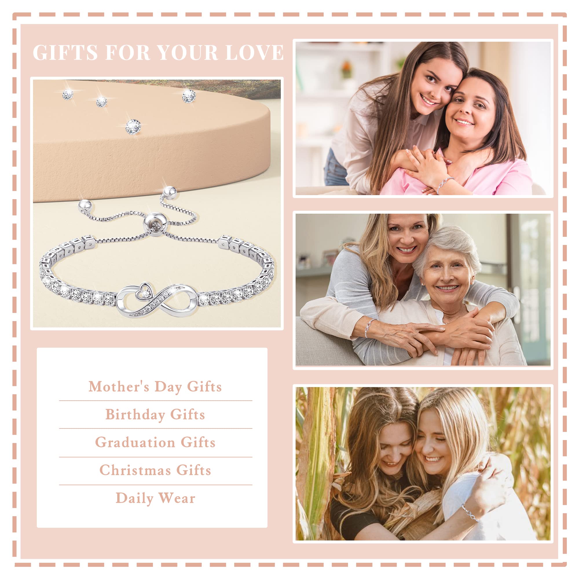 Godmother Proposal Gift Infinity Bracelets for Women Godmother Gifts for Her Christian Gifts Easter Basket Stuffers Jewelry for