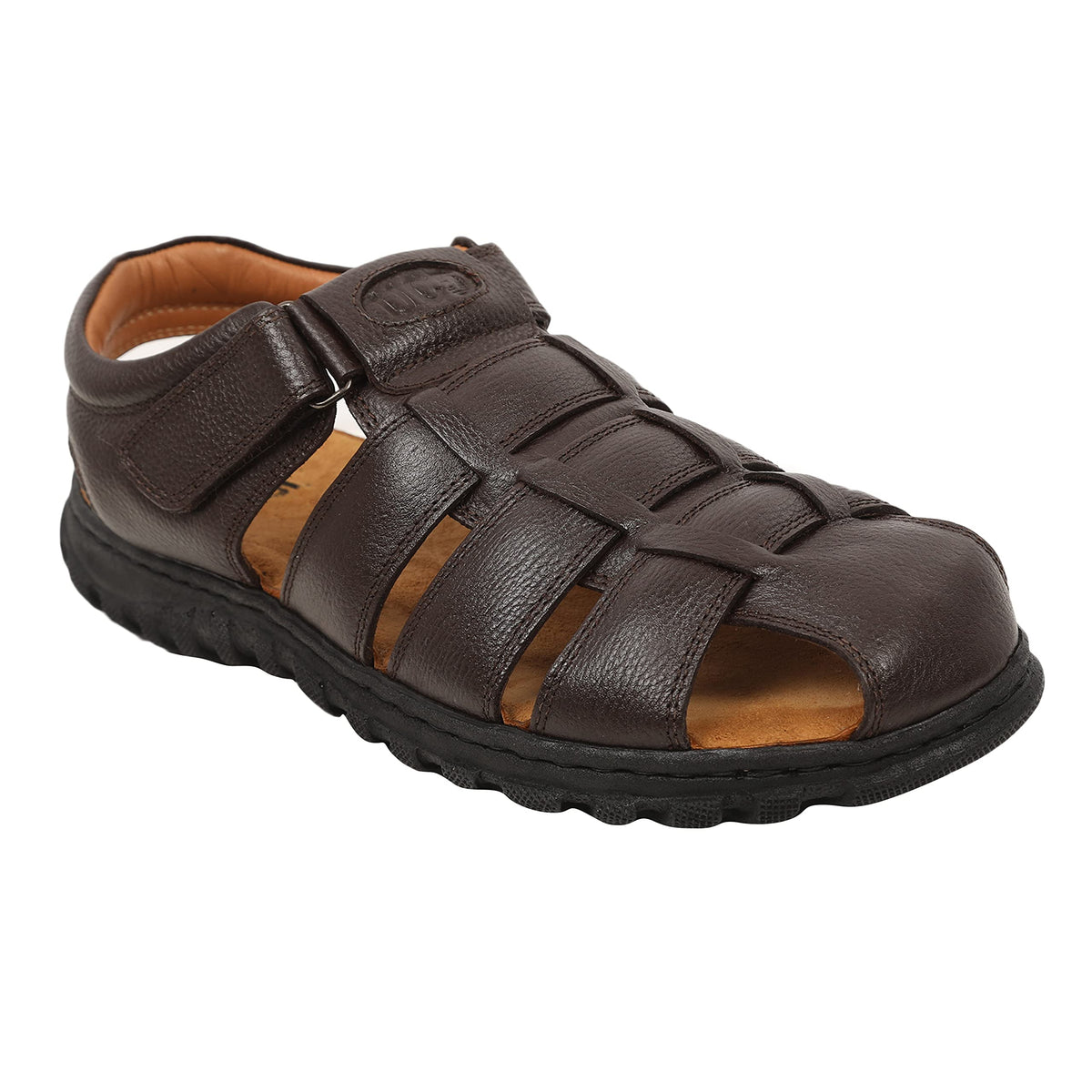 UC5 Mens Toe Closed Fisherman Sandal with Memory Foam (Coffee Brown, numeric_11) 11