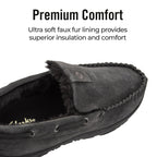 Clarks Mens Slippers Suede Venetian Moccasin Indoor & Outdoor Warm and Cozy House Slippers for Men (8 M US, Grey)