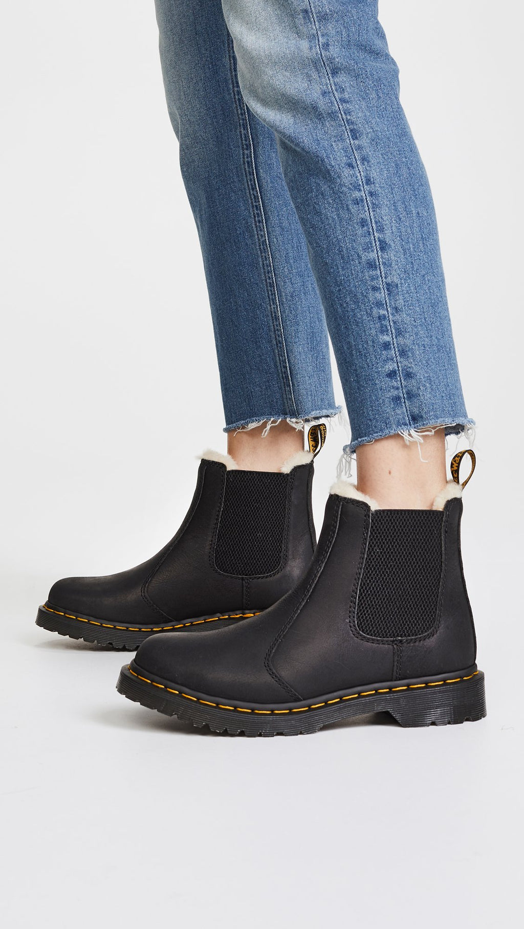 Dr. Martens Womens 2976 Leonore Fashion Boot, Black Burnished Wyoming, 8