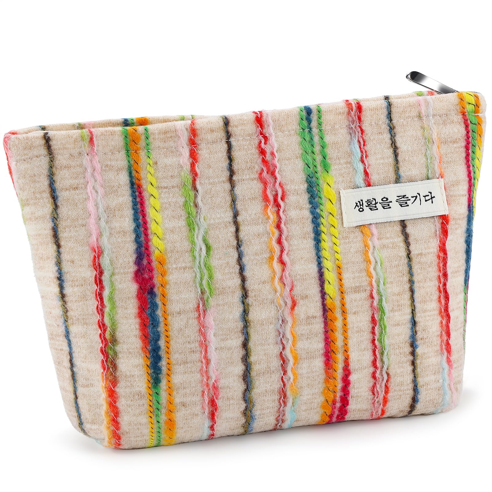 ZLFSRQ Makeup Bag Travel Cute Cosmetic Bag for Women Large Capacity Rainbow Makeup Pouch Zipper Cosmetic Pouch for Purse Aesthet