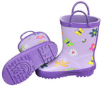 Foxfire FOX-600-70-9 Childrens Lavender Flower Rain Boot - Size 9