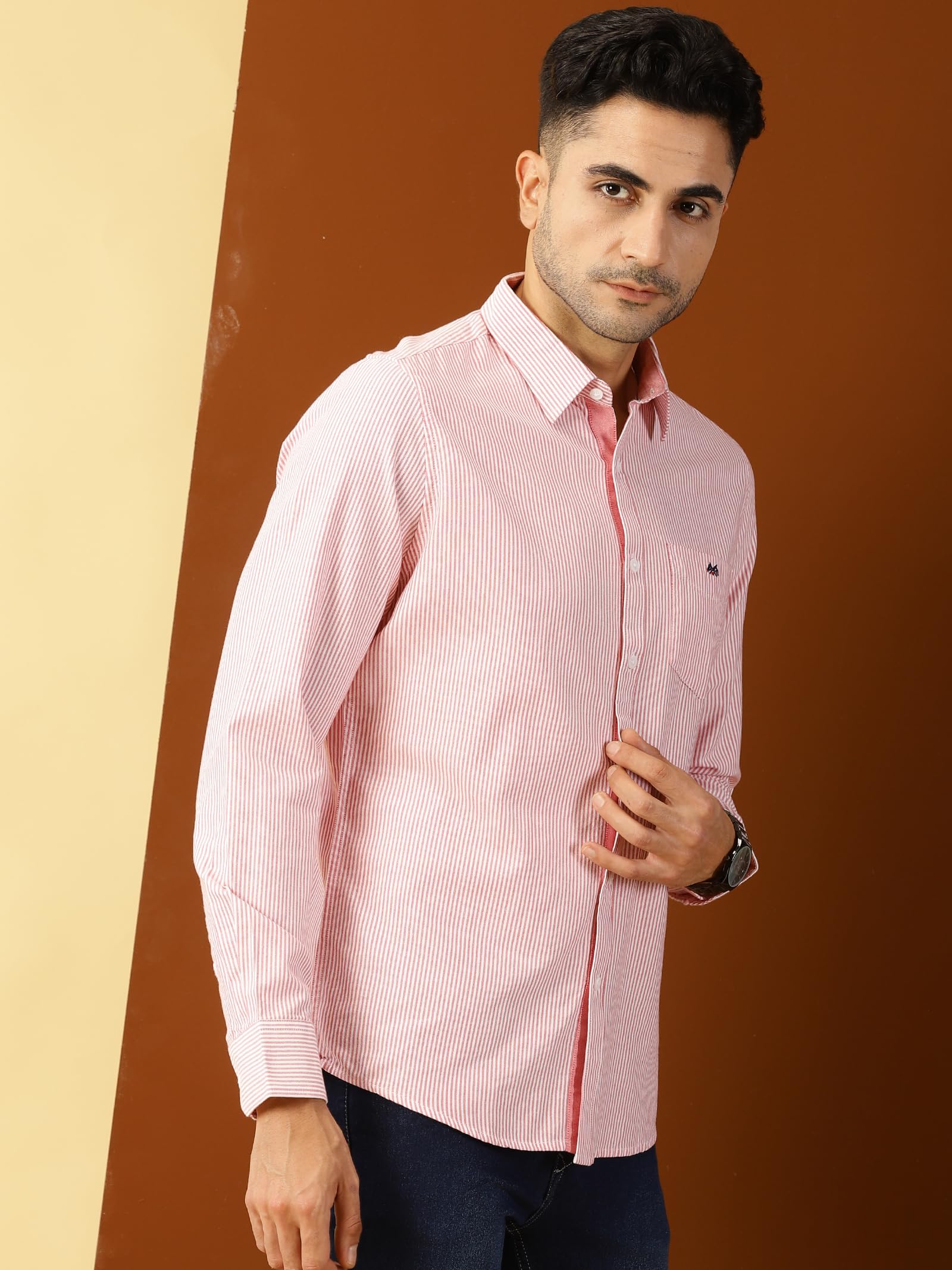 Thomas Scott Mens Slim Fit Casual Shirt Red