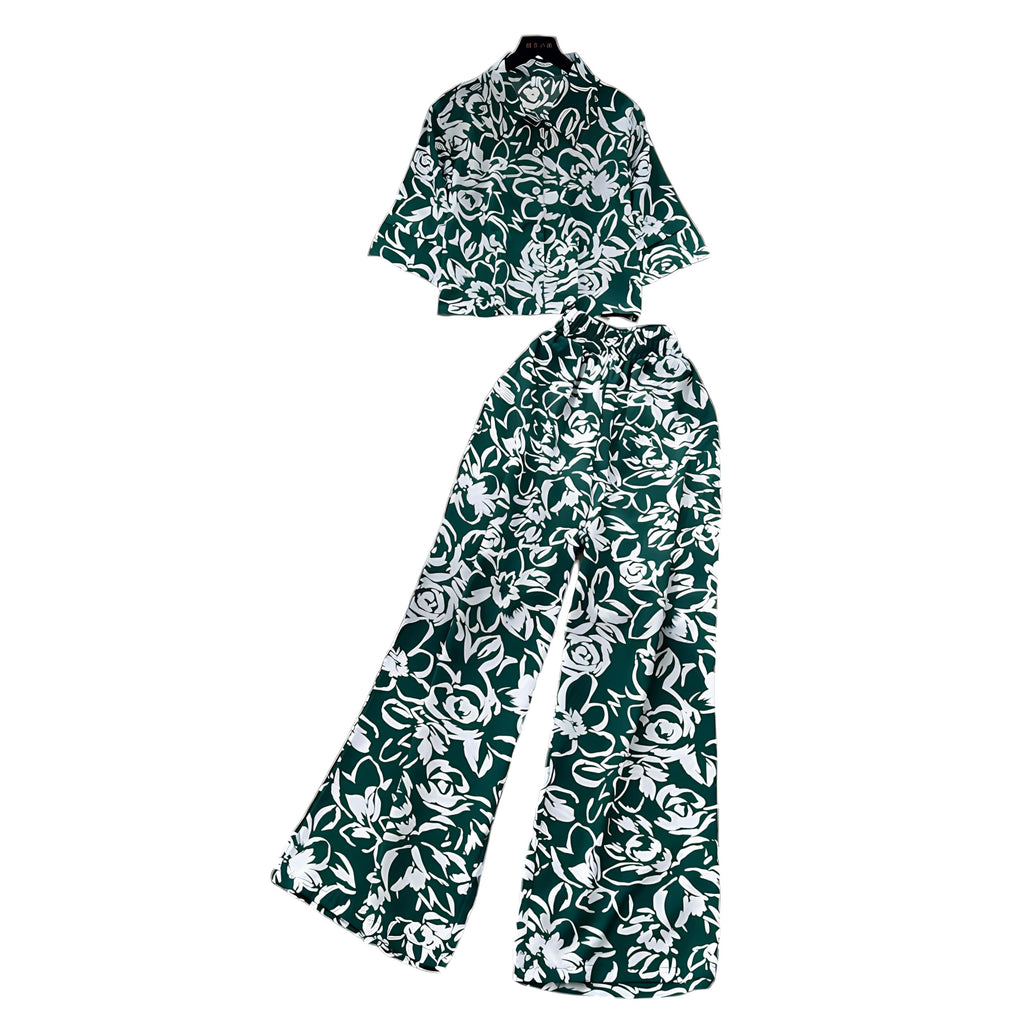Gufrina Women For Co Ord Set|| Oversize Shirt|Shirt Collar Top| Flora Co-Ord Set For Women Print|Button-Down Casual Wear For Wom