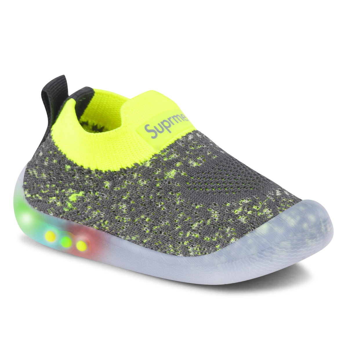 Kats Kids Led Light Slip On Closure Shoe  Grey (Age 024 Months) 2.5