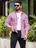 CB-COLEBROOK Mens Regular Fit Fancy Double Pocket Utility Casual Shirt for Men Full Sleeves Stylish Shirt - Cargo (Previously G