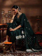 Libas WomenS Silk Blend Kurta Set (39051_Green