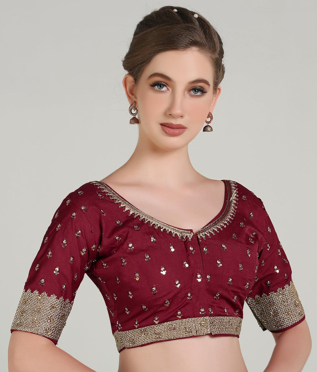 Pujia Mills Women Indian Ethnic Wear Designer Golden Codding With Zari Embroidered Diamond Work Round Neck Half Sleeve Readymade