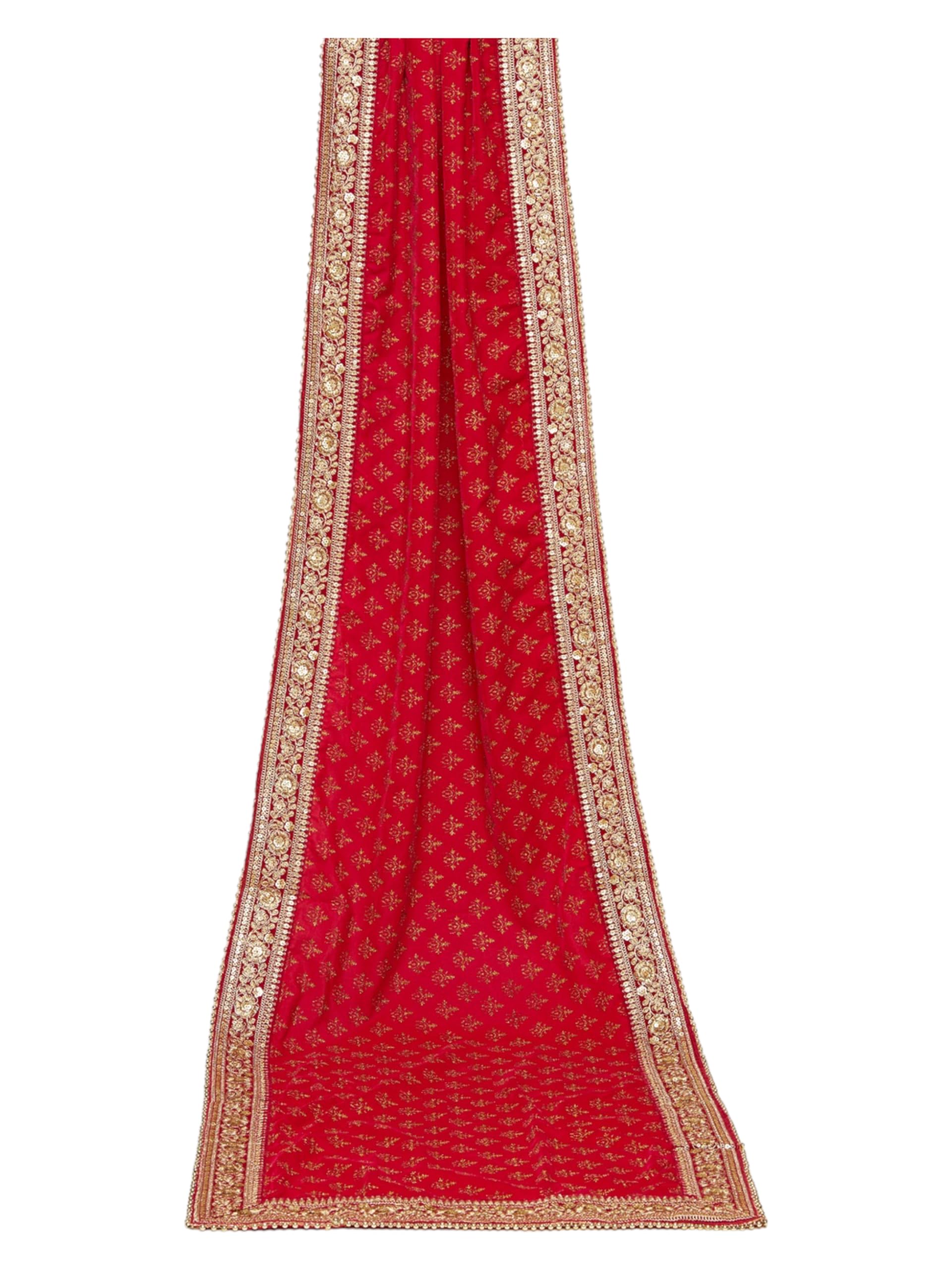 Manyavar Hot Pink Floral Motif Dupatta