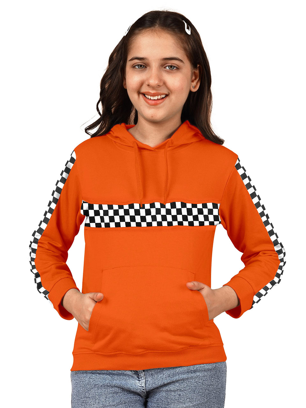Kyda Kids GirlS Cotton Hooded Neck Hoodies - Sweatshirt With Hoodies Full Sleeves Girls Winter Wear, Long Sleeve Sweatshirts Fo