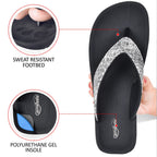 AEROTHOTIC Slip On Recovery Footwear Plantar Fasciitis Flip Flops for Women Yoga Mat Outdoor Walking Beach Ladies Arch Support S