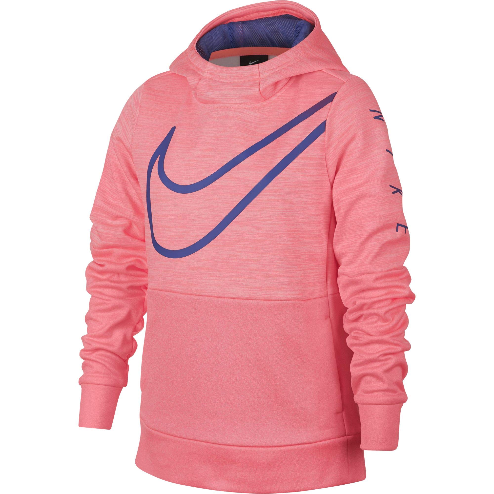 Nike Cotton G Therma Regular Fit Hooded Neck Hoodie Po Gx Pink Hooded Neck Girls Novelty Hoodies