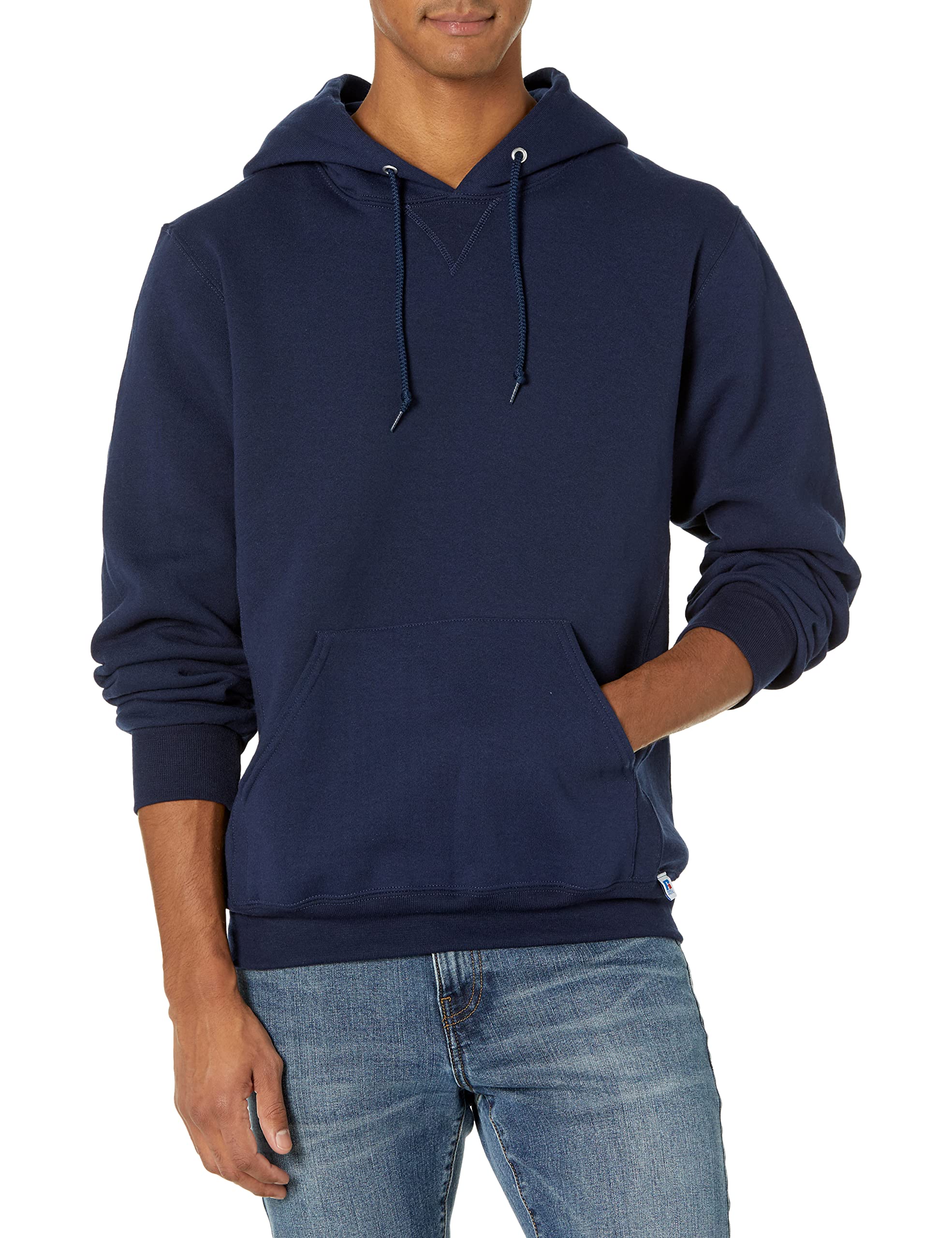 Russell Athletic Mens Dri-Power Pullover Fleece Hoodie, Navy, 3X-Large