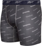 Reebok Men's Active Underwear - Sport Soft Performance Boxer Briefs (4 Pack), Size Medium, Navy/Grey/Print