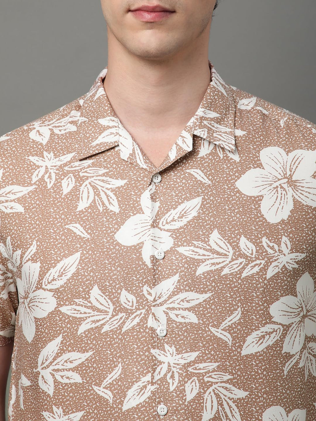 Besix MenS Rayon Floral Printed Shirt With Spread Collar Half Sleeve Standard Length Regular Fit | Shirt For Man Branded | Hs_4