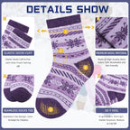 Eocom 6 Pairs Children's Winter Warm Wool Socks Kids Toddlers Boys Girls Thermal Thick Boot Cozy Crew Socks (8-12 Years, Snowfla