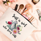 GevGuxLuo Cats Gifts for Cats Lover, Birthday Gift for Best Friend Sister, Cat Accessories, Animal Lovers Makeup Bag Zipper Purs