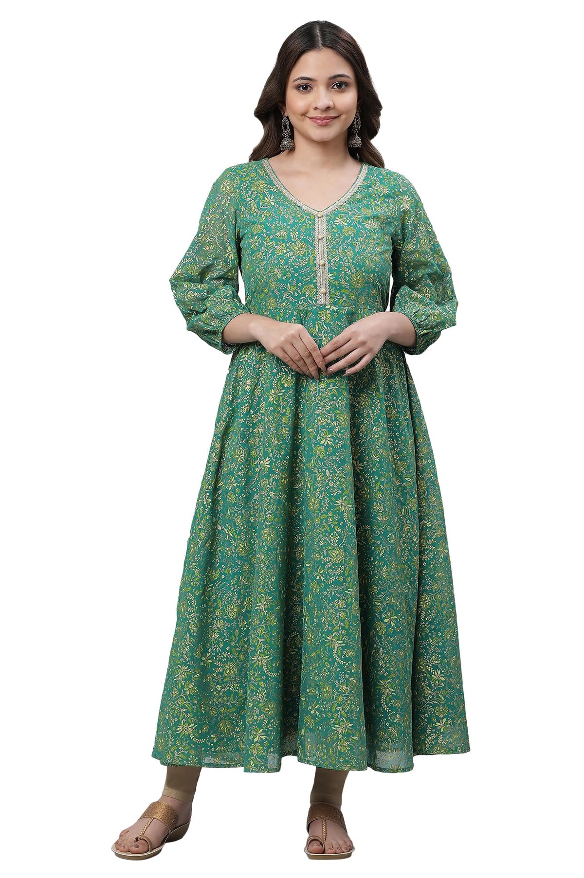Aurelia WomenS Polyester Regular Shirt (23Aua14699-507525_Lush Meadow
