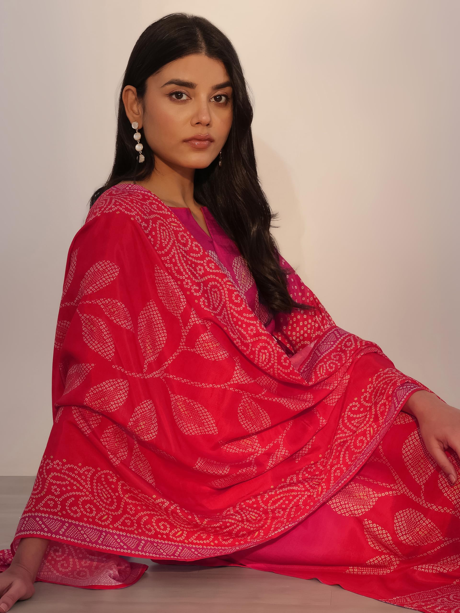 Libas WomenS Silk Blend Kurta Set (400374