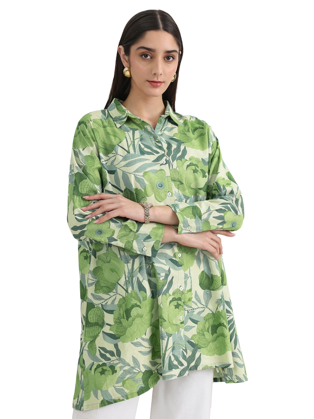 Libas Printed Cotton Shirt-43064Xxl