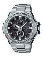 Casio Men's G-Steel by G-Shock Quartz Solar Bluetooth Connected Watch with Stainless-Steel Strap, Silver, (Model: GST-B100D-1ACR