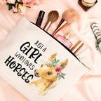 GevGuxLuo Horses Gifts for Horse Lovers, Birthday Gift for Best Friend Sister, Horse Accessories, Animal Lovers Makeup Bag Zippe