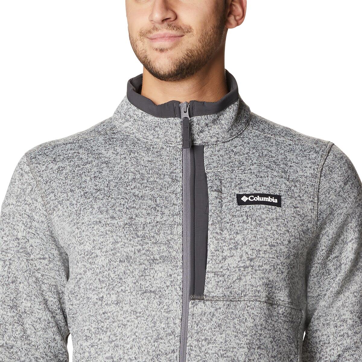 Columbia Men's Sweater Weather Full Zip, City Grey Heather, Large
