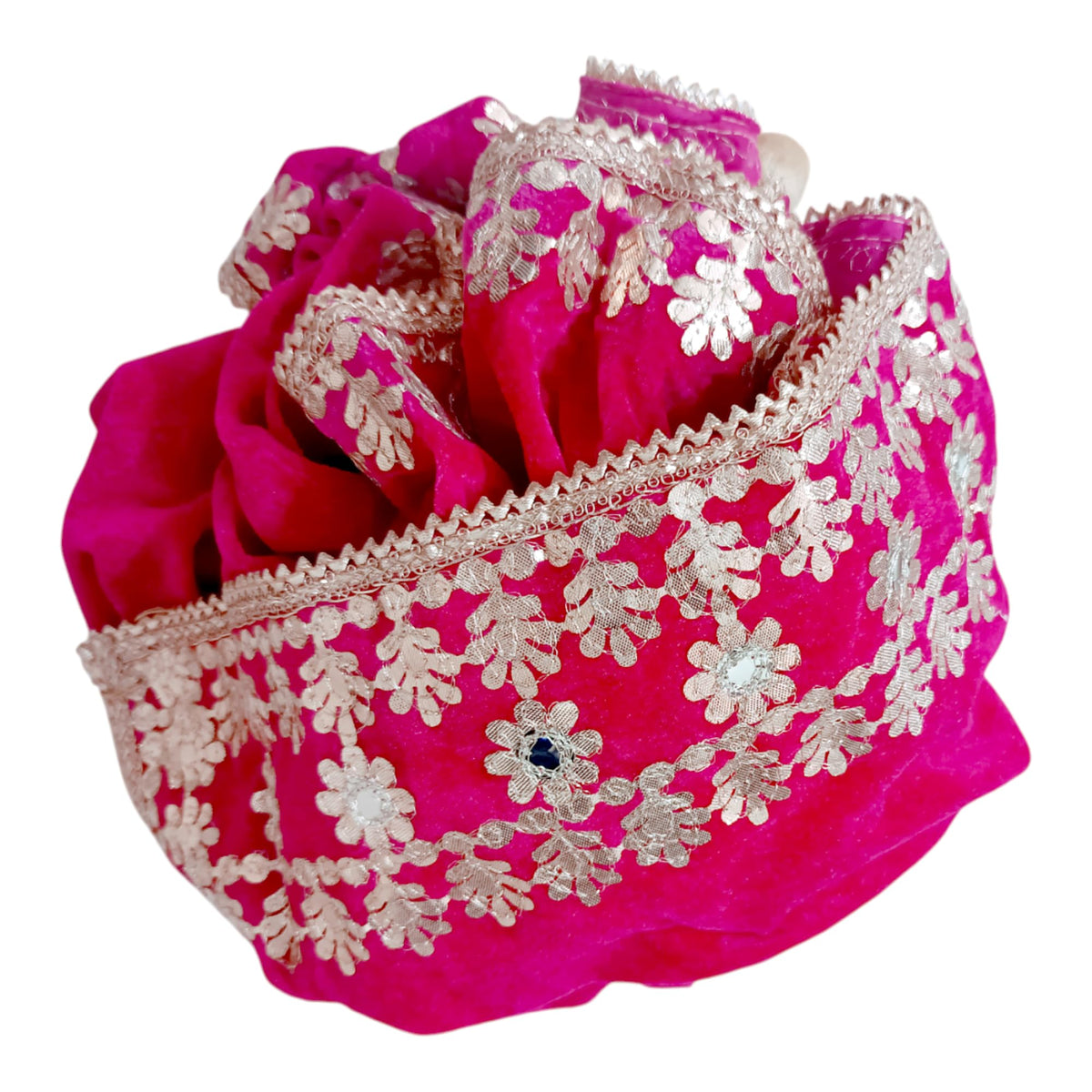 Aripan Velvet Gotapatti Ethnic Wear Embroidered Fancy Trendy Ritual Dupatta Chunni Wedding Bridal Ceremony For Ladies Length 2.2 2.25